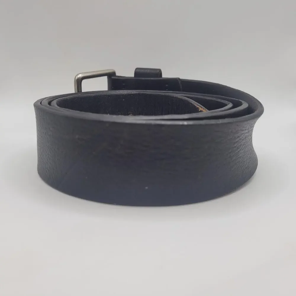 Calvin Klein Jeans Belt Mens 40 Black Leather Minimalist‎ Casual Rugged Y2K